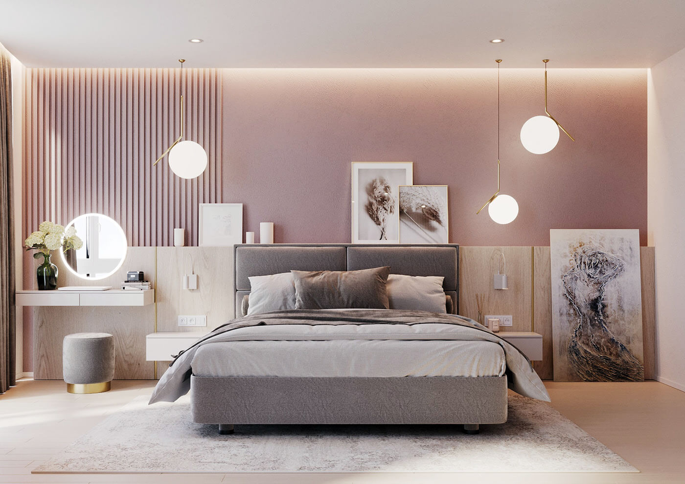 Pink and Grey Bedroom ideas – Crafted Beds Ltd