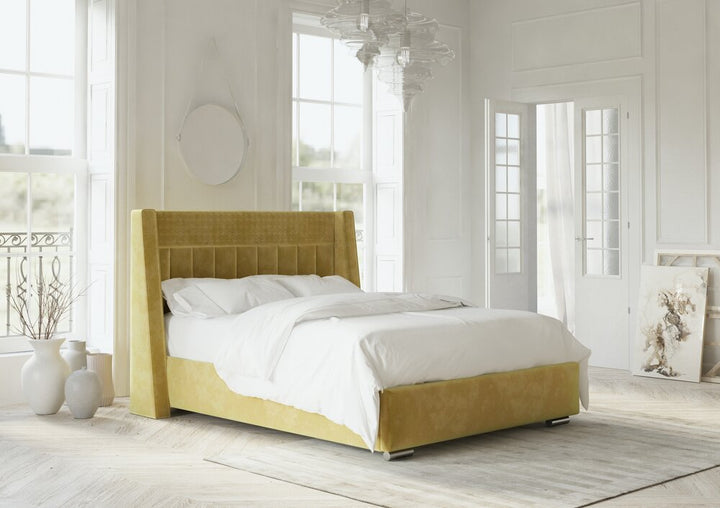 Serene Wingback Upholstered Bed Frame