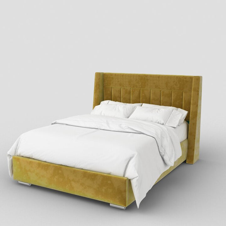 Serene Wingback Upholstered Bed Frame