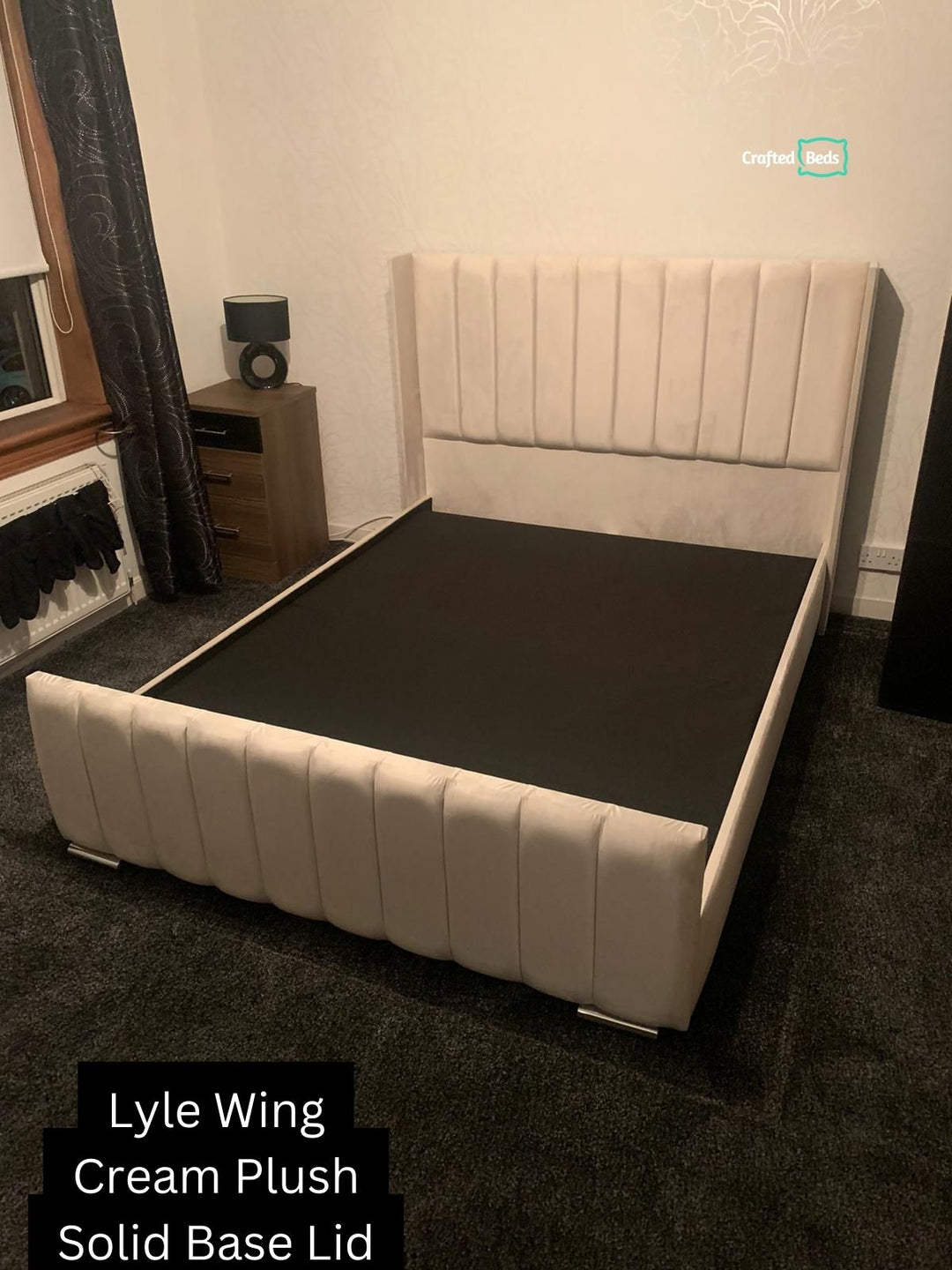 Lyle Panel Winged Upholstered Bed Frame