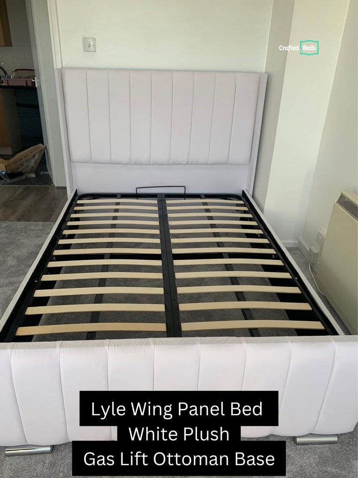 Lyle Panel Winged Upholstered Bed Frame